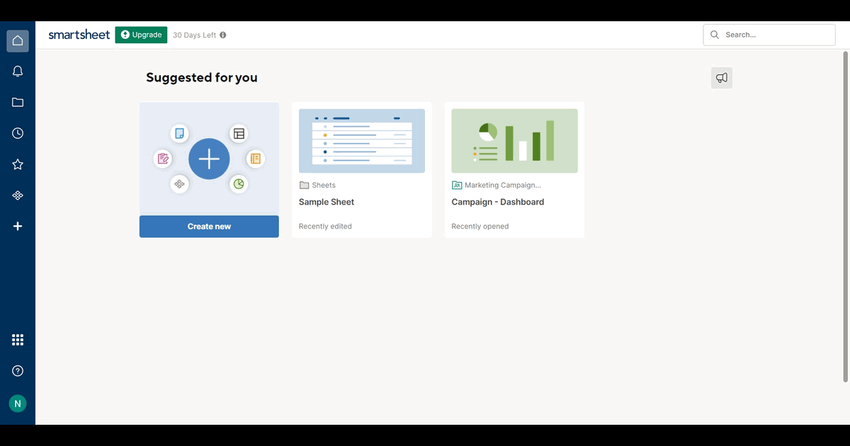 How to create and edit a dashboard on Smartsheet screenshot