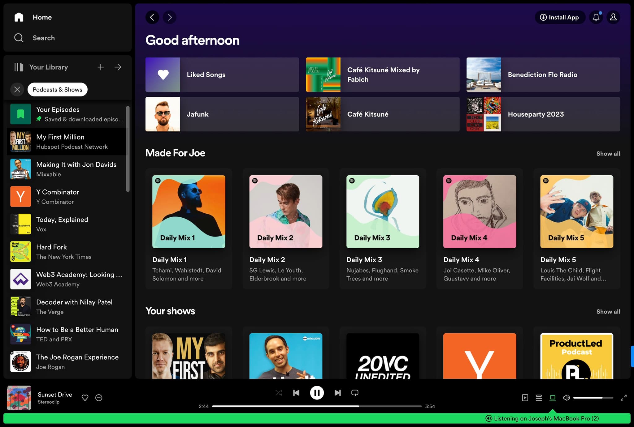 Select your podcast source