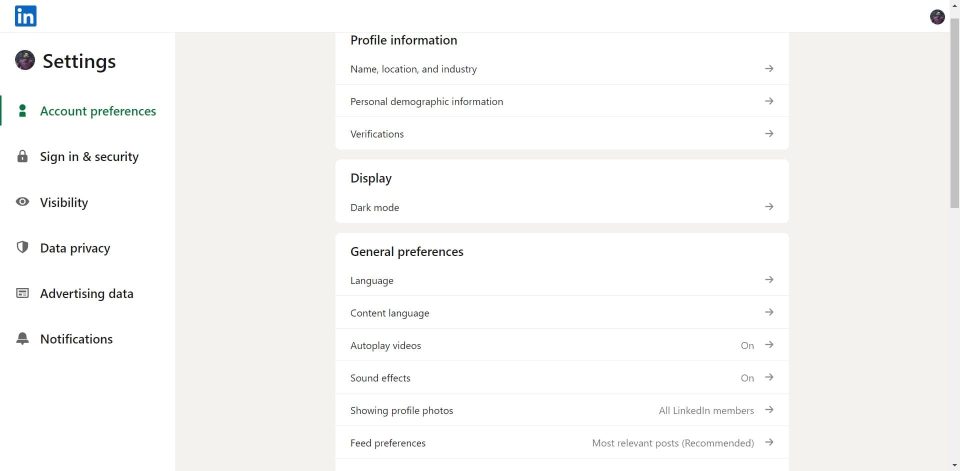 Click on Visibility