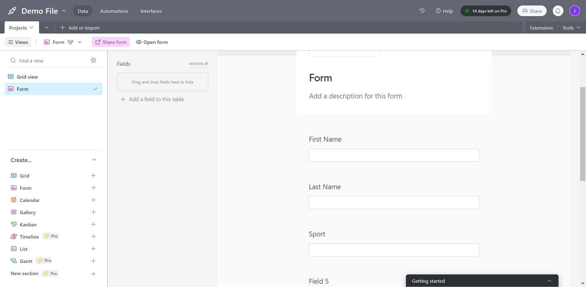 Complete Form Setup