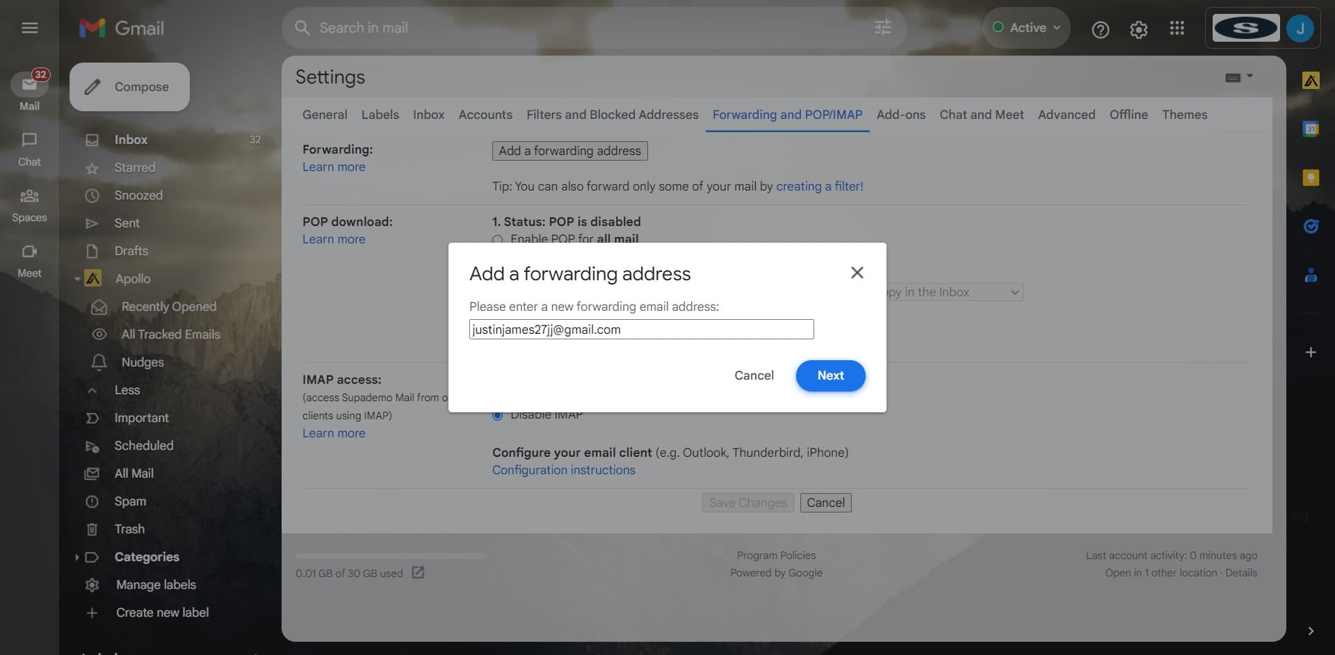 Click Next to confirm