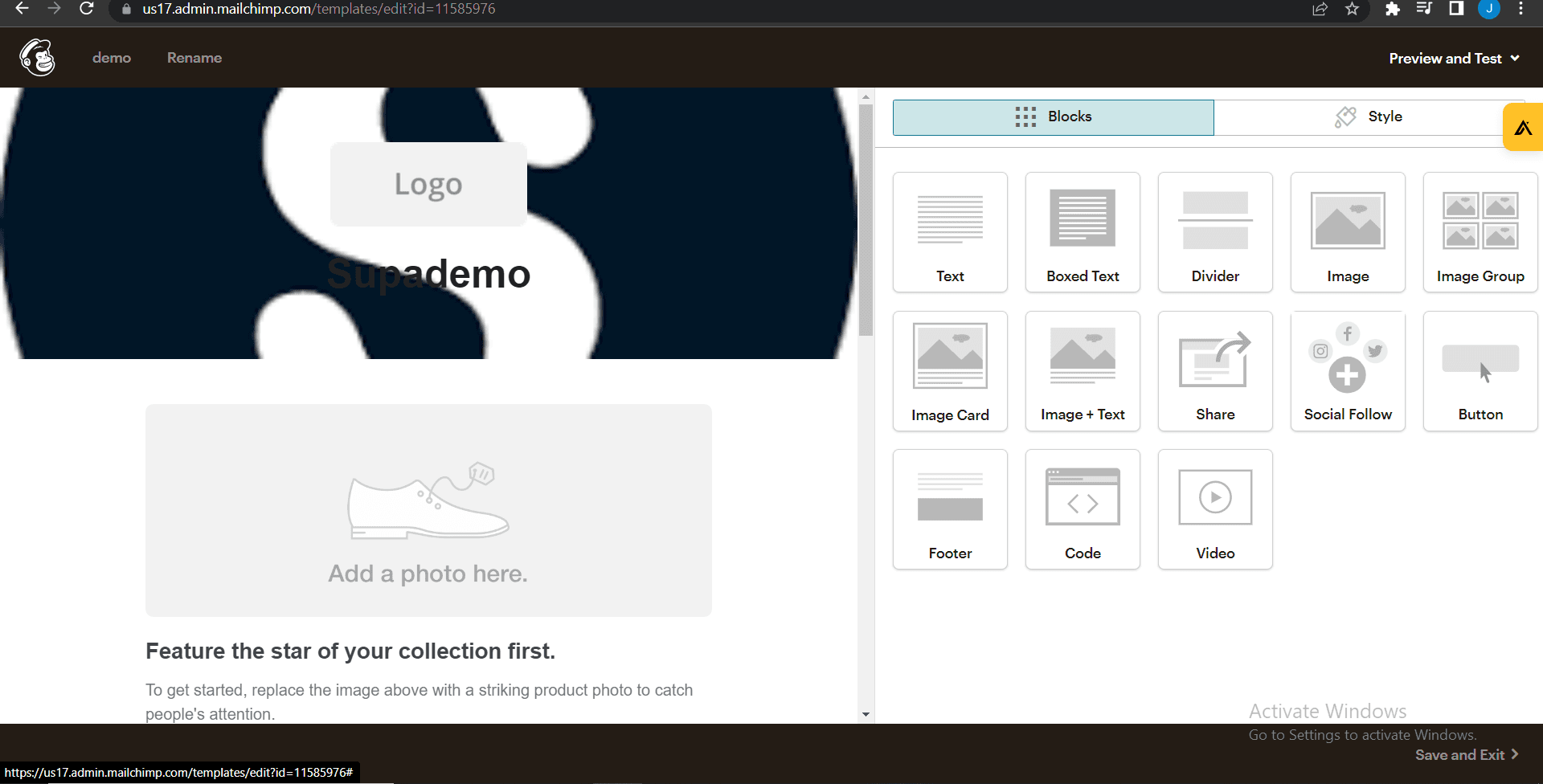 Upload your content or design