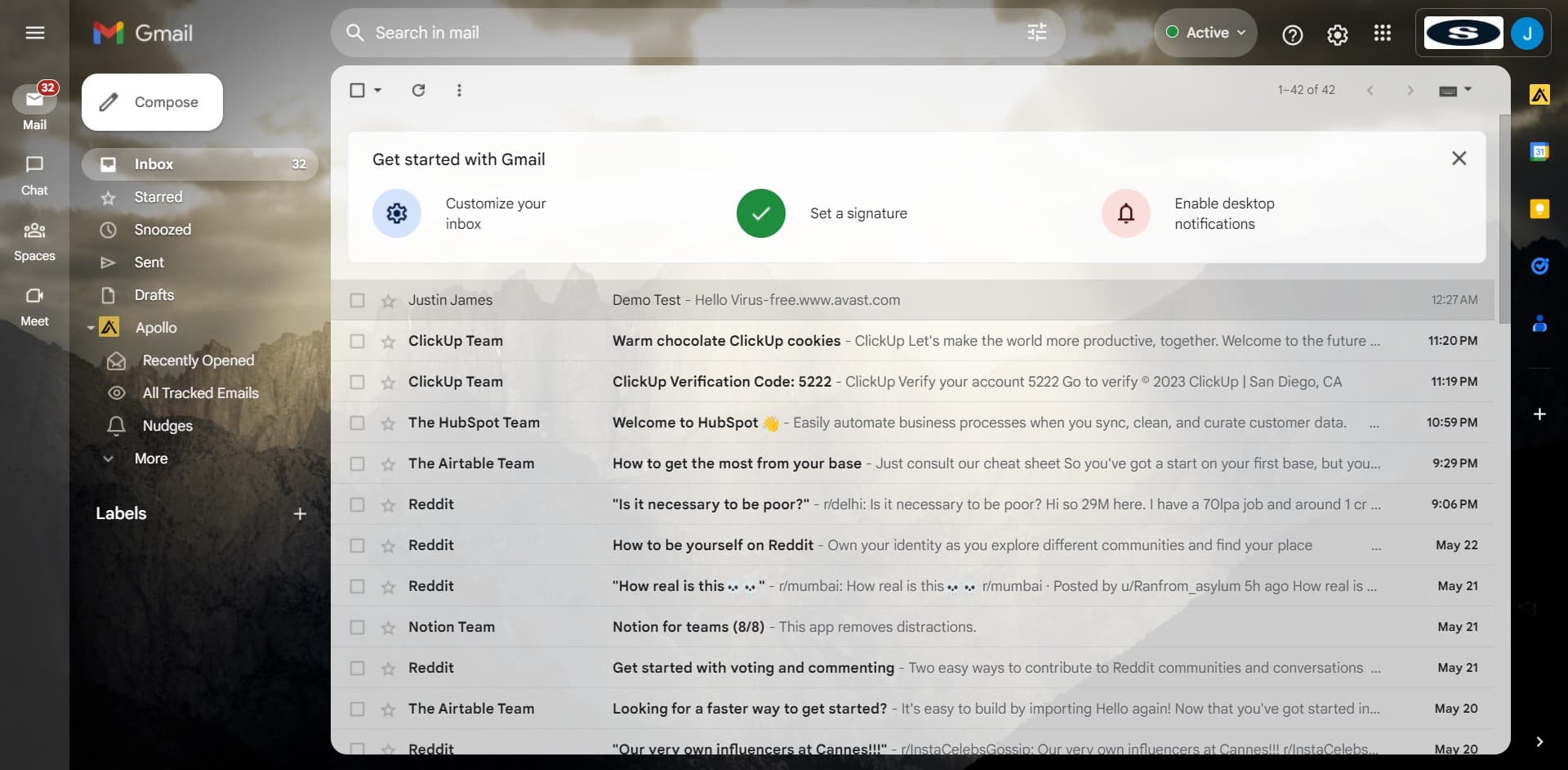 Open your Gmail inbox