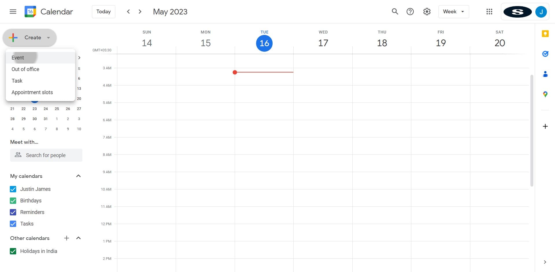 Click on Event