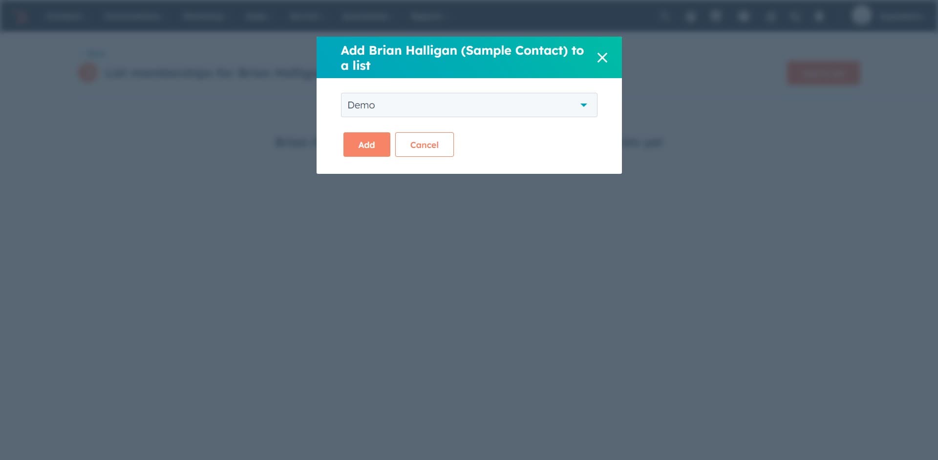 Confirm adding the contact