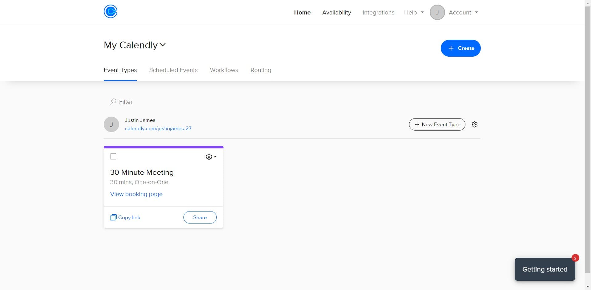 Navigate to Availability settings