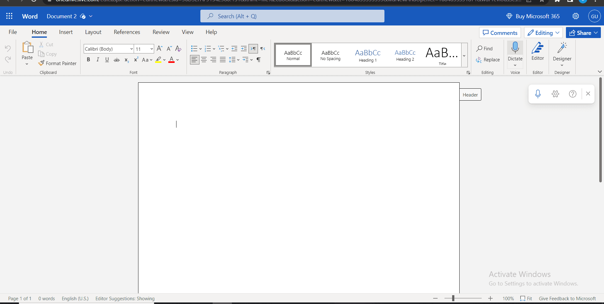 Open Microsoft Word