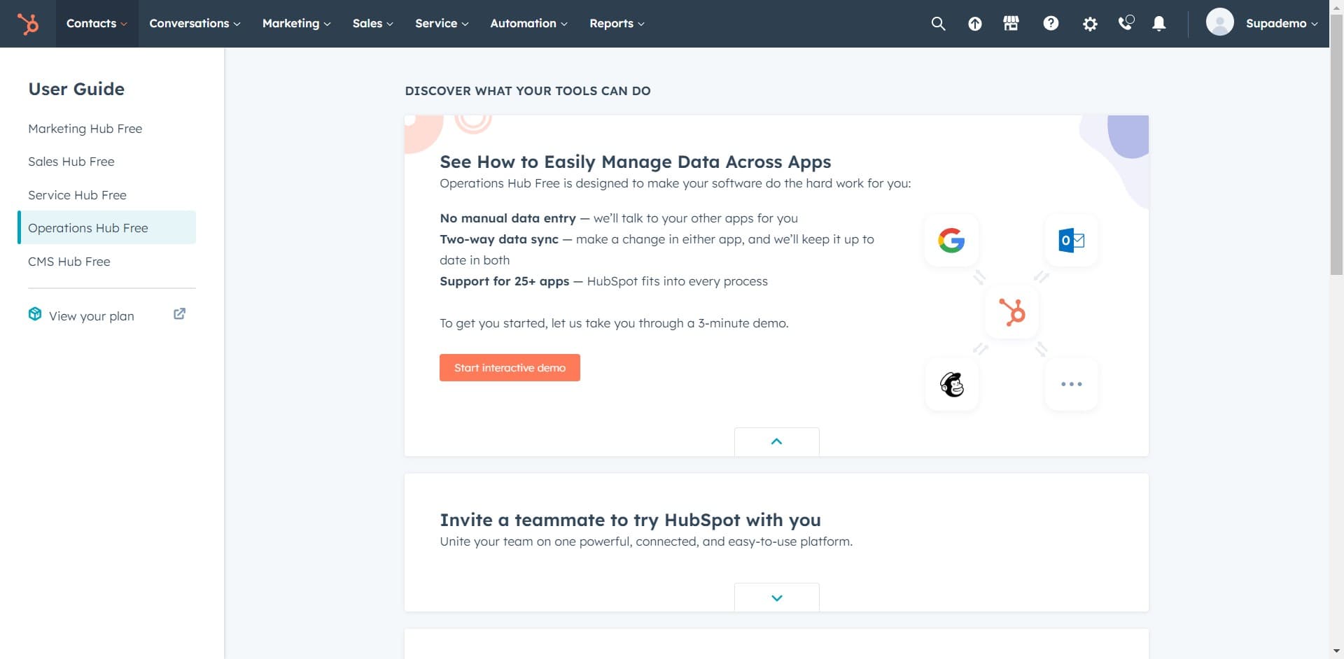 Navigate to Contacts section