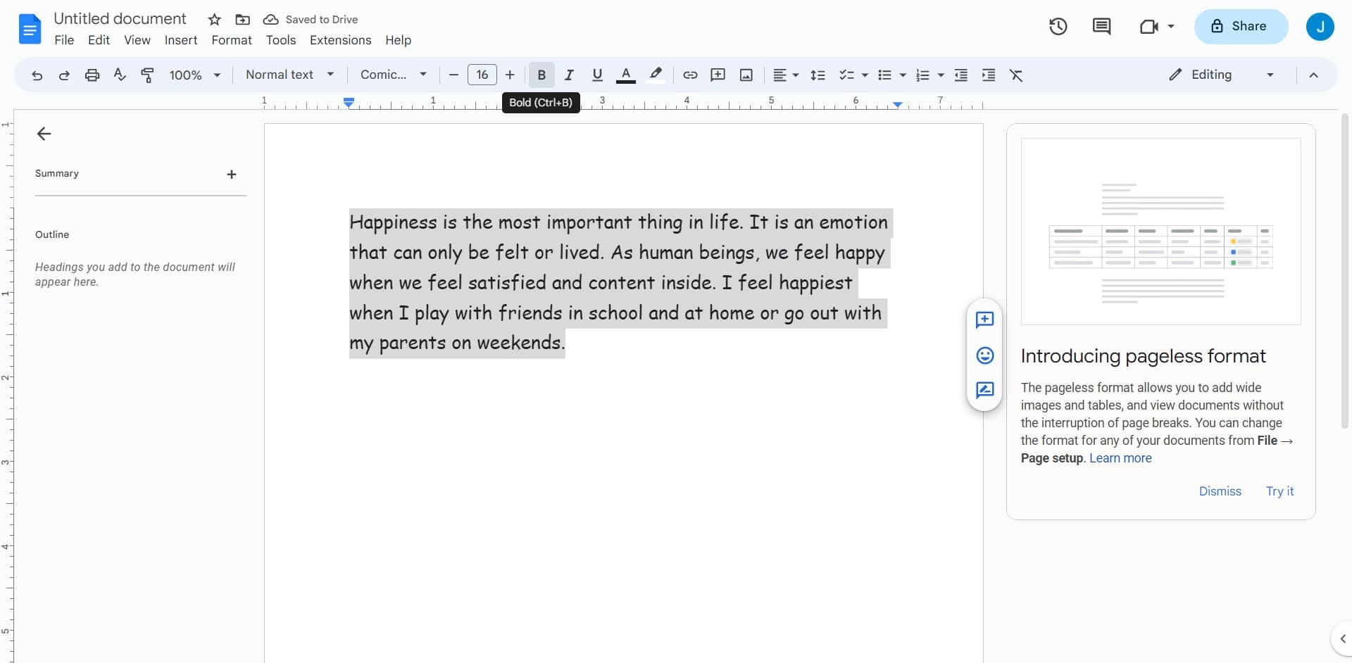Apply font to text