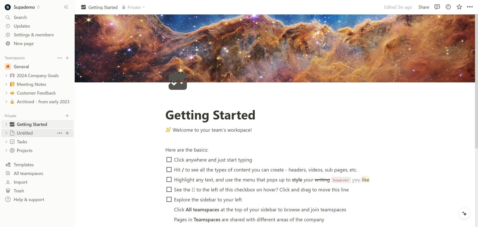 Click on the Untitled heading