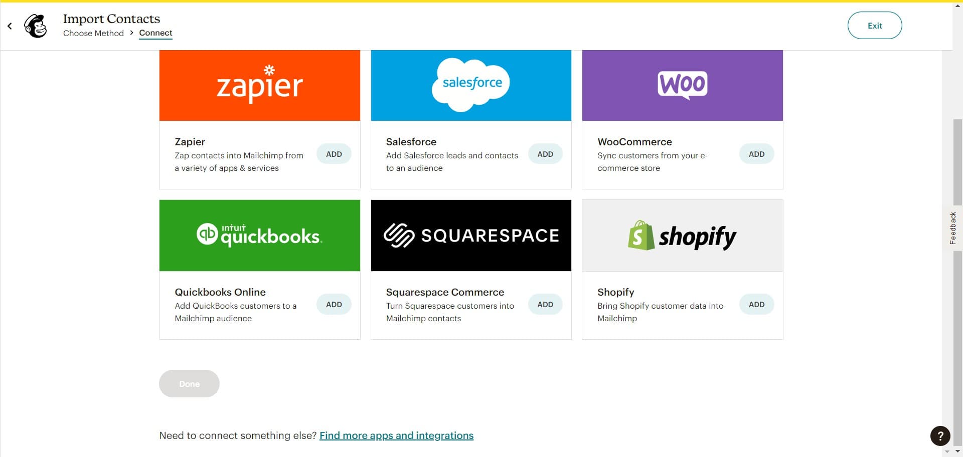 Select Zapier integration