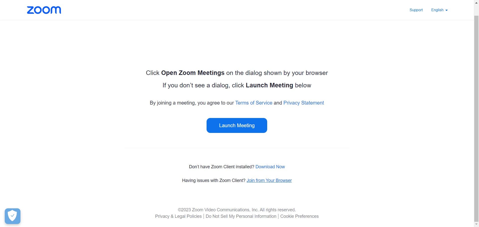 Choose Join from Your Browser