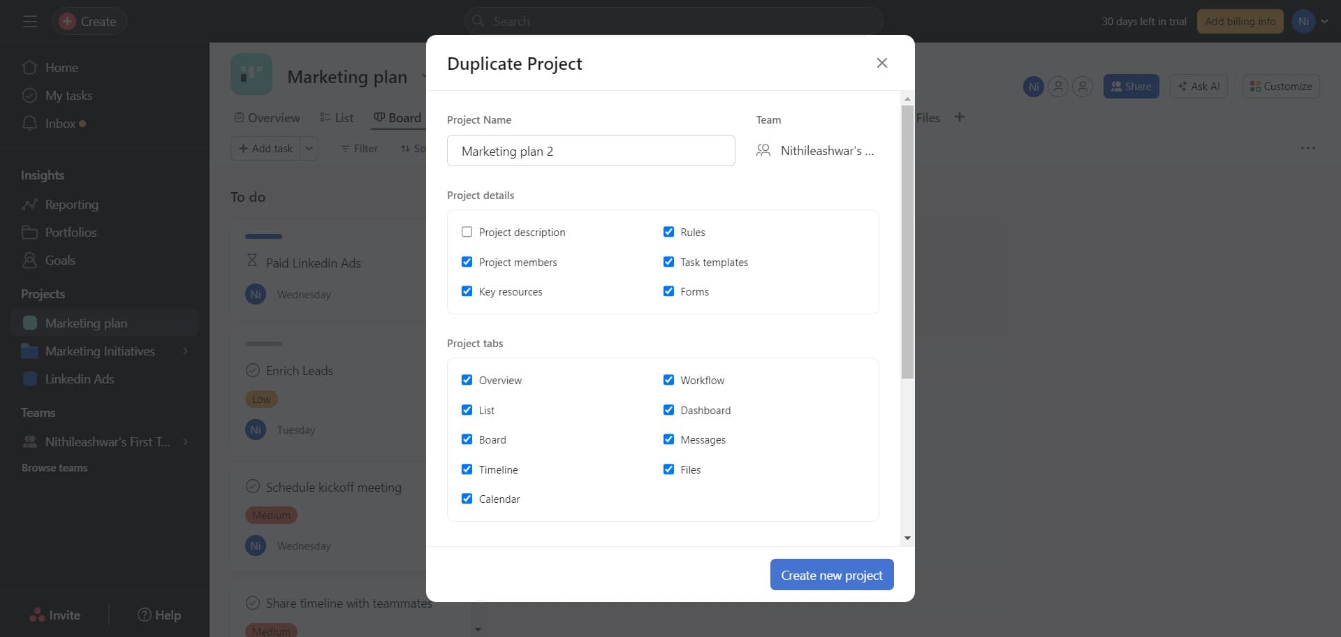 Proceed with duplication