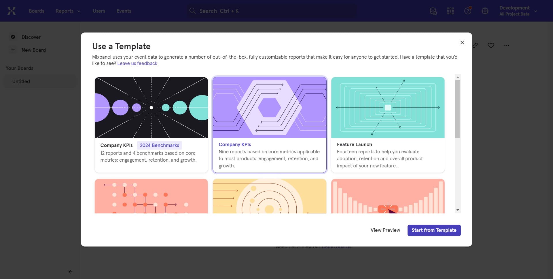 Confirm project creation