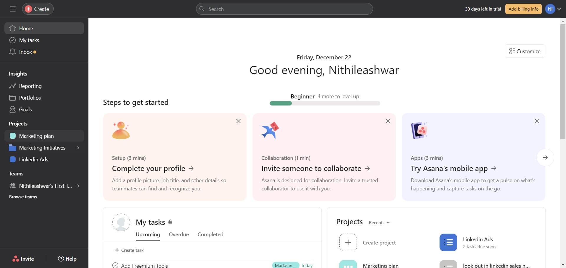 Select your project