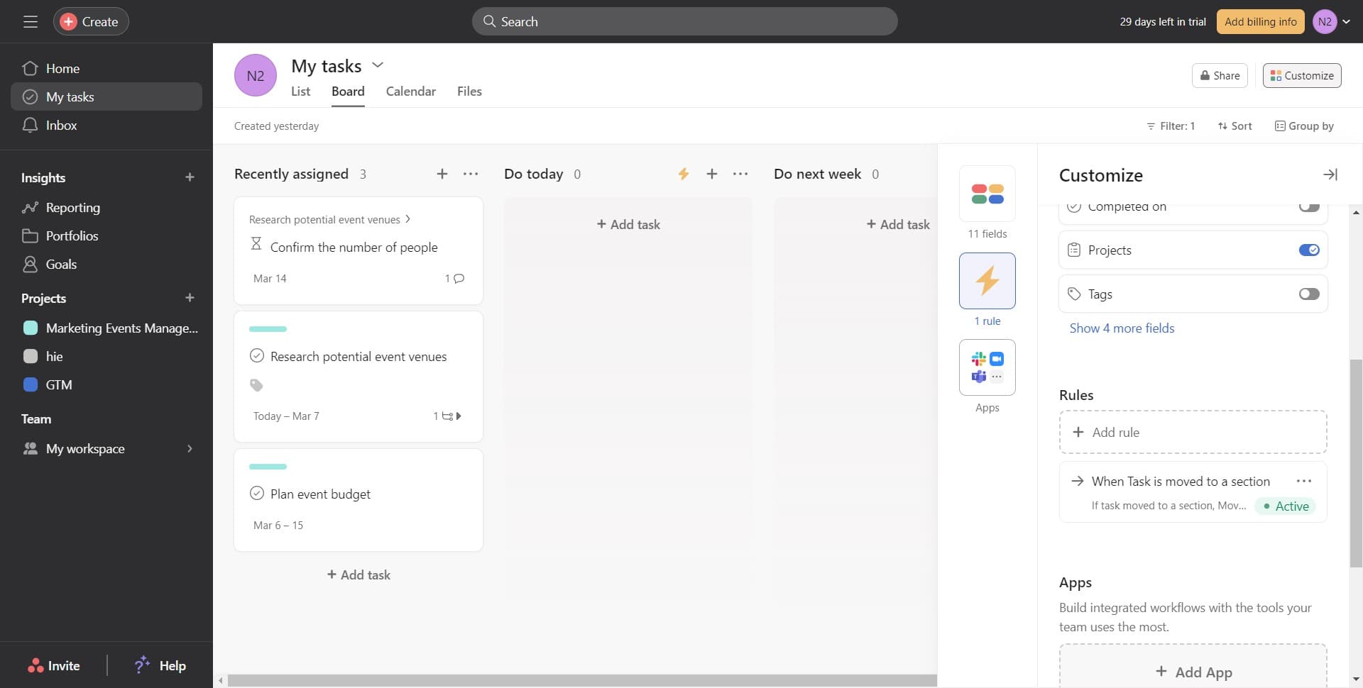 Access the App Menu