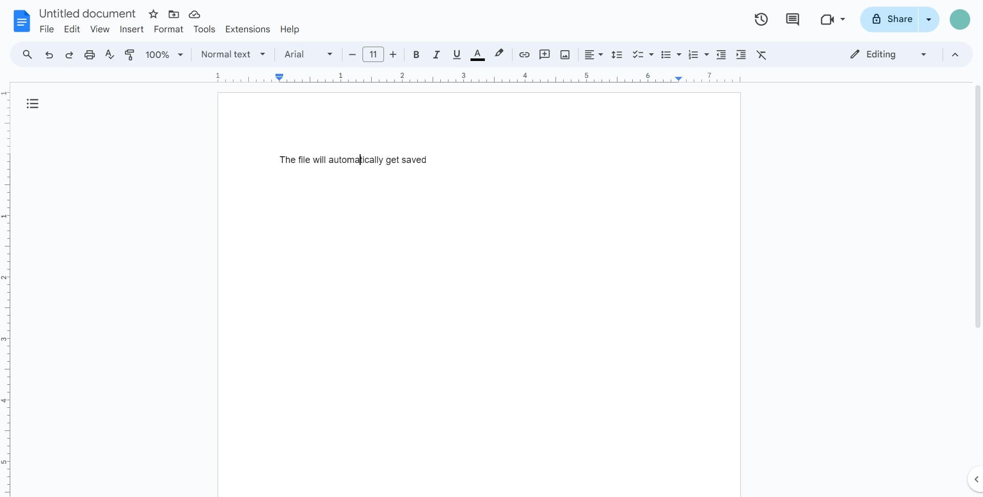 Open your Google Docs document