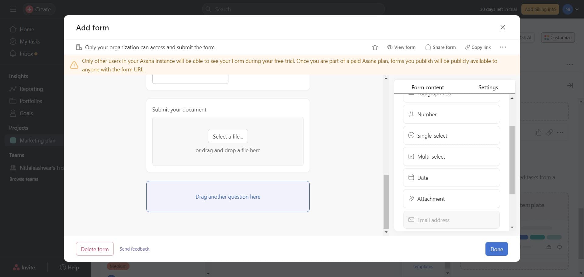 Click on Settings