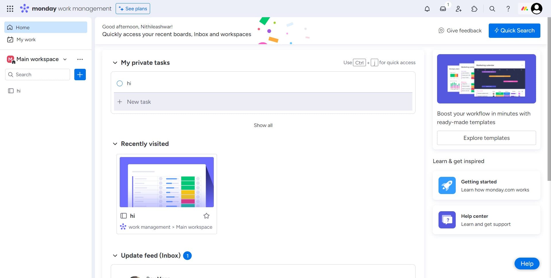 Click on New task