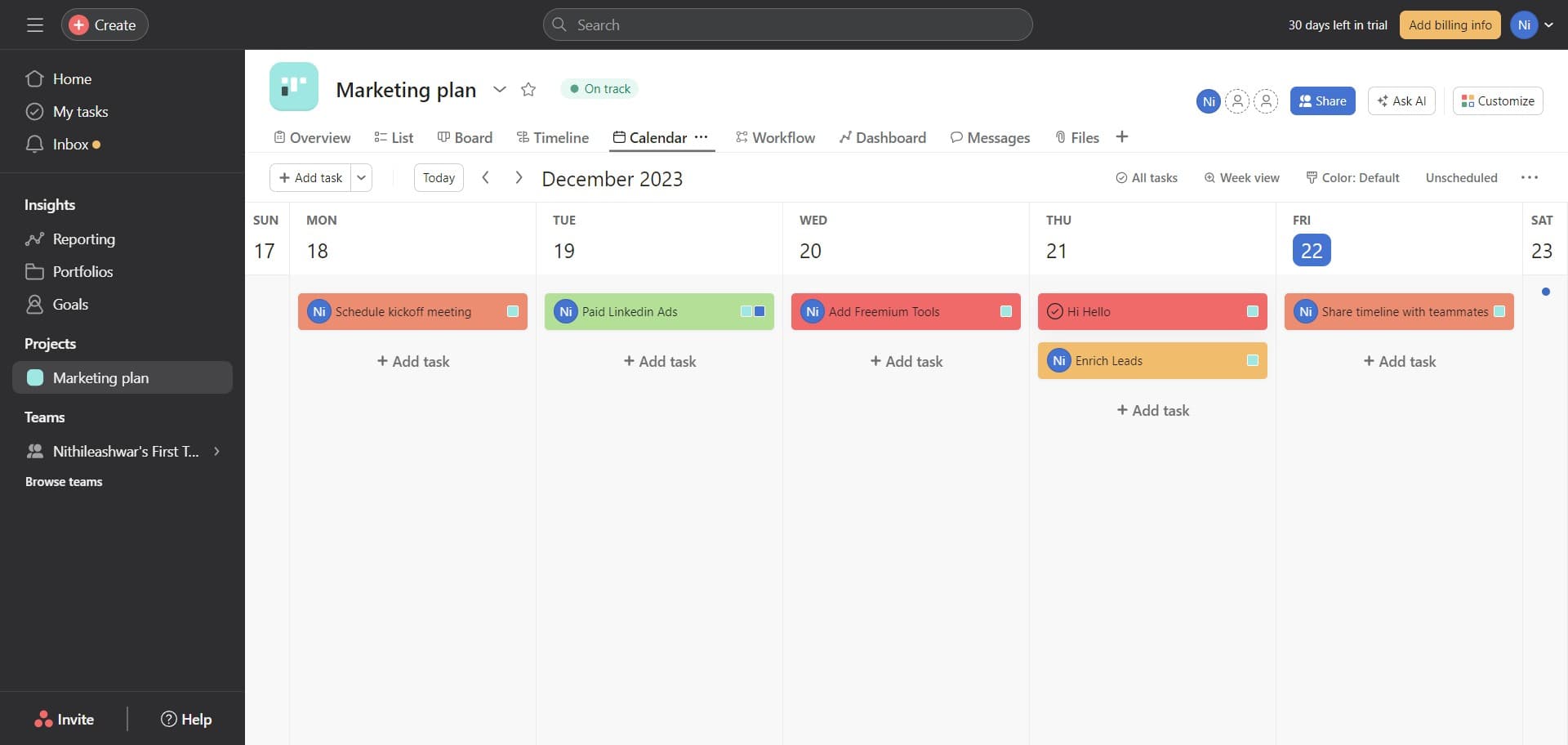 View task details