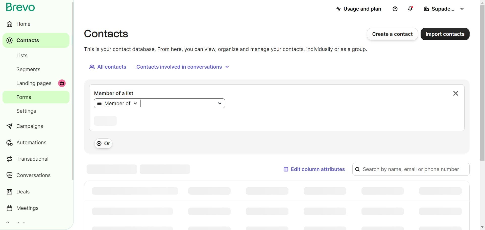 Open the Forms menu