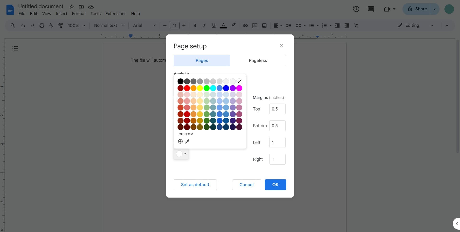 Choose your background color