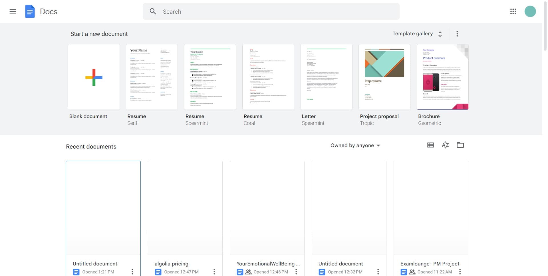Open your Google Doc