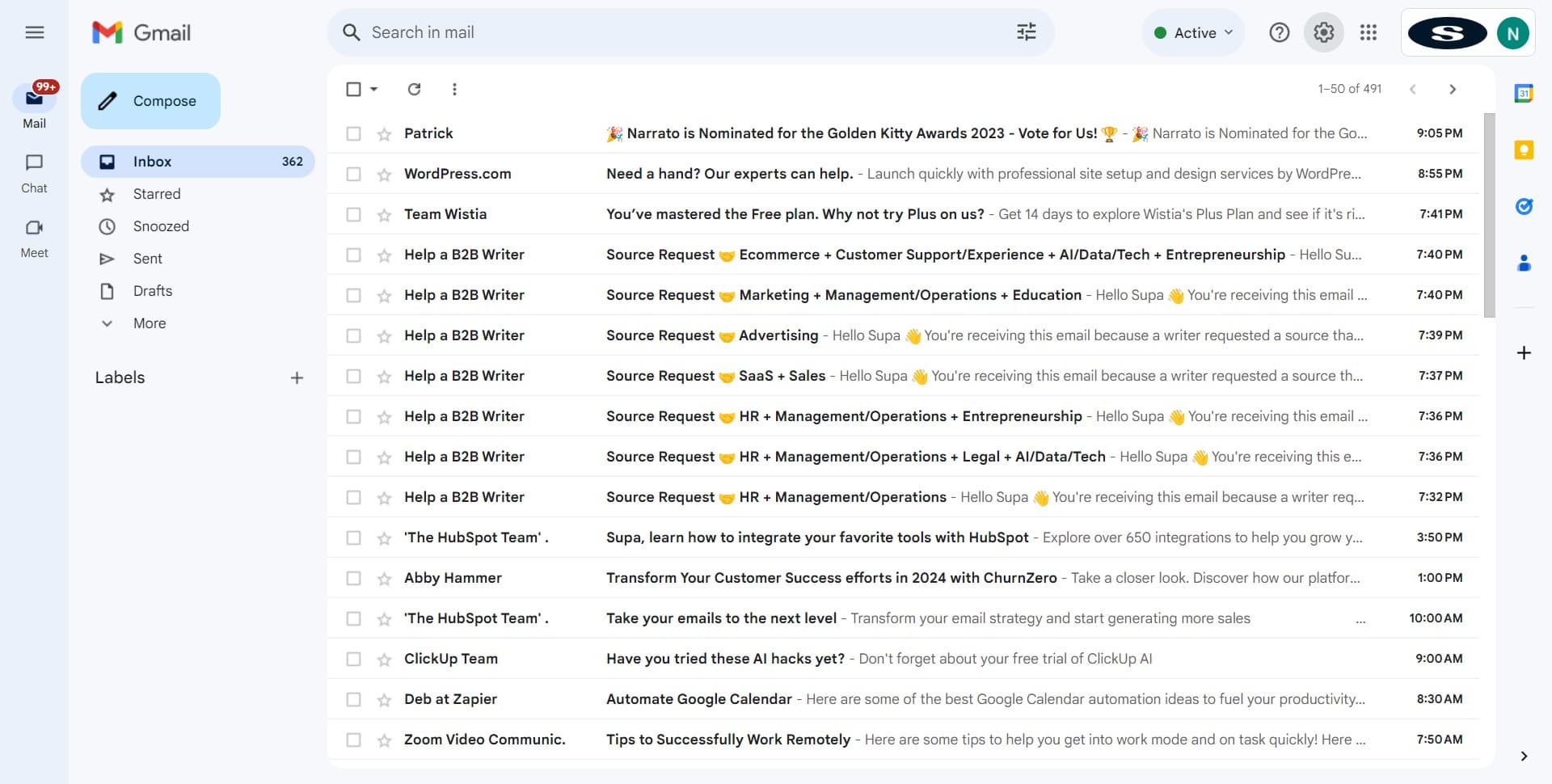 Open Gmail Settings