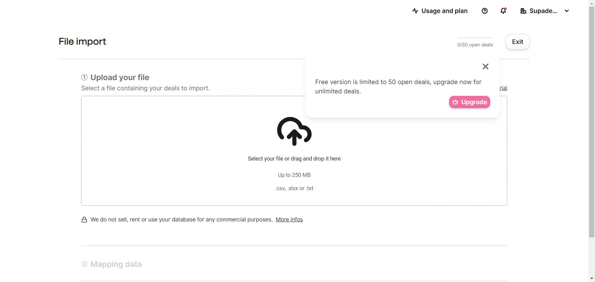 Upload your file