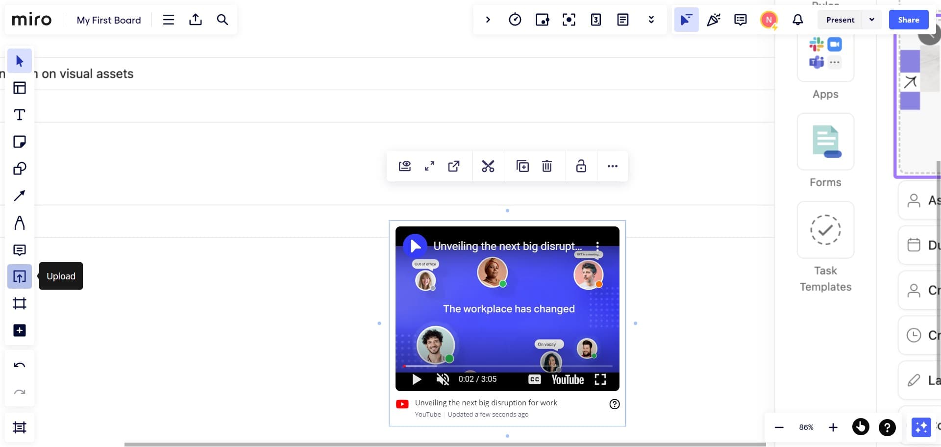 Complete the upload