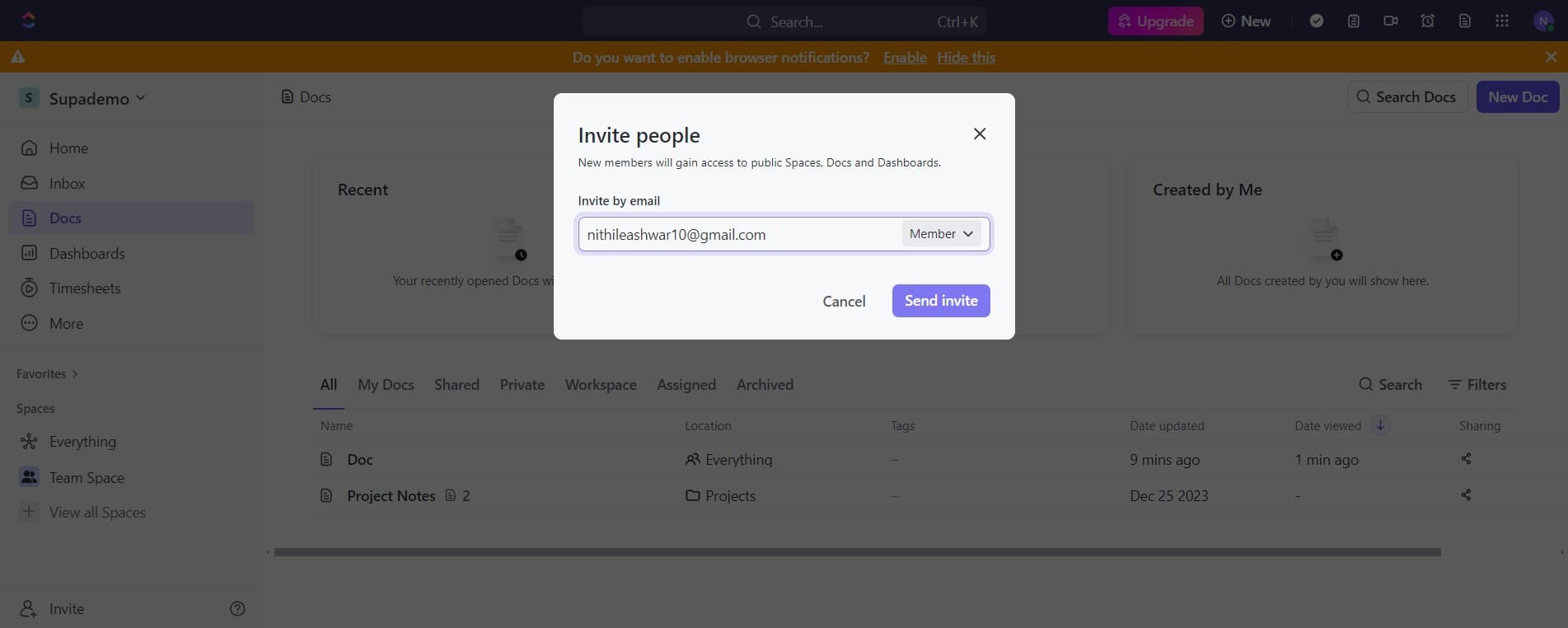 Select Member role