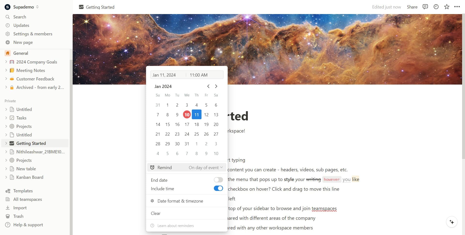 Set the reminder trigger type