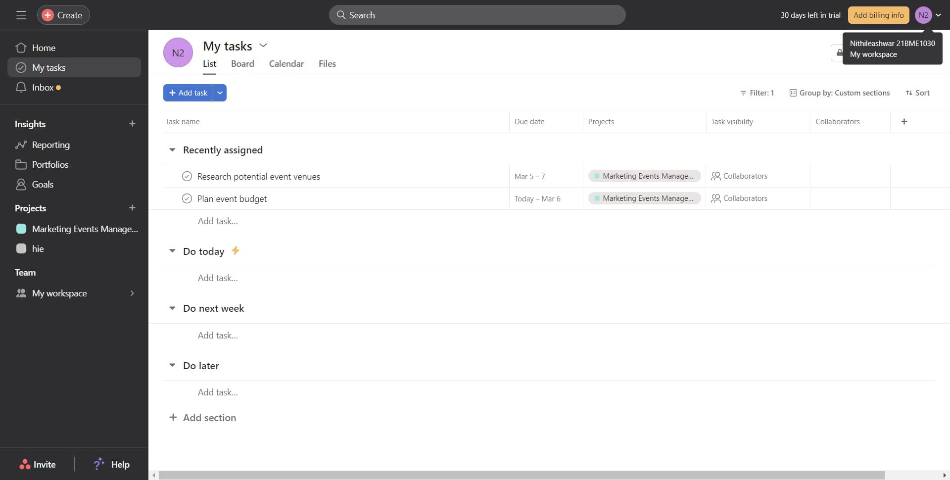 Access admin settings