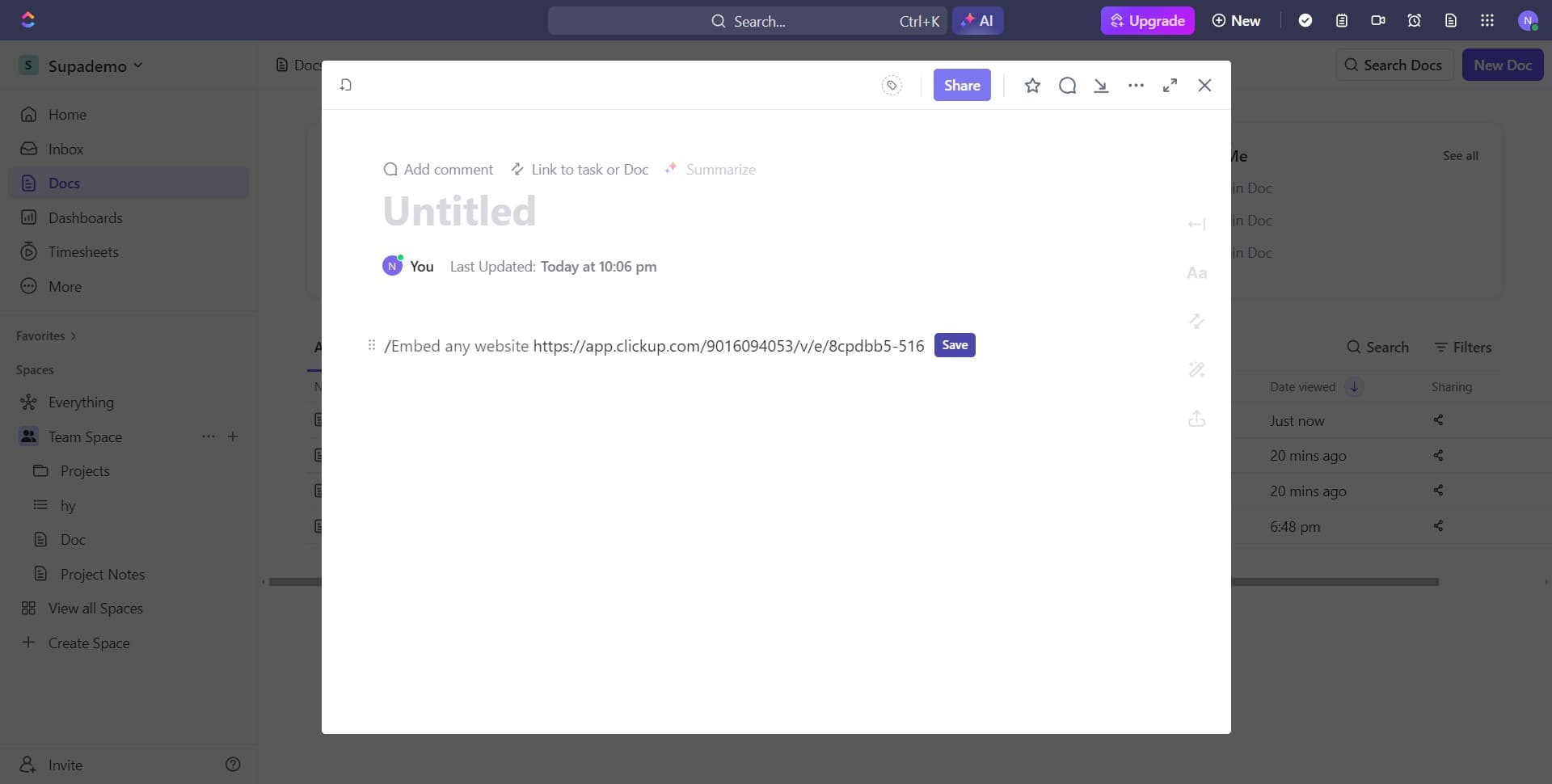 Click on Save