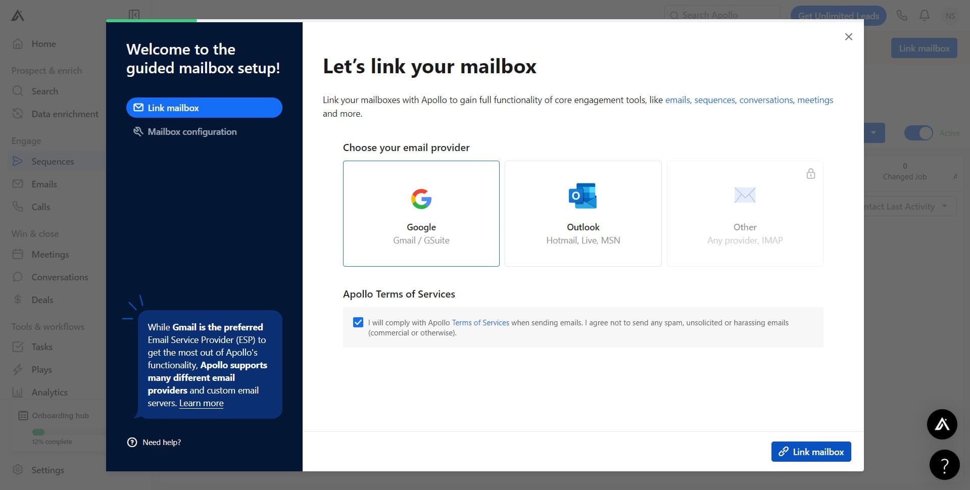 Link your mailbox