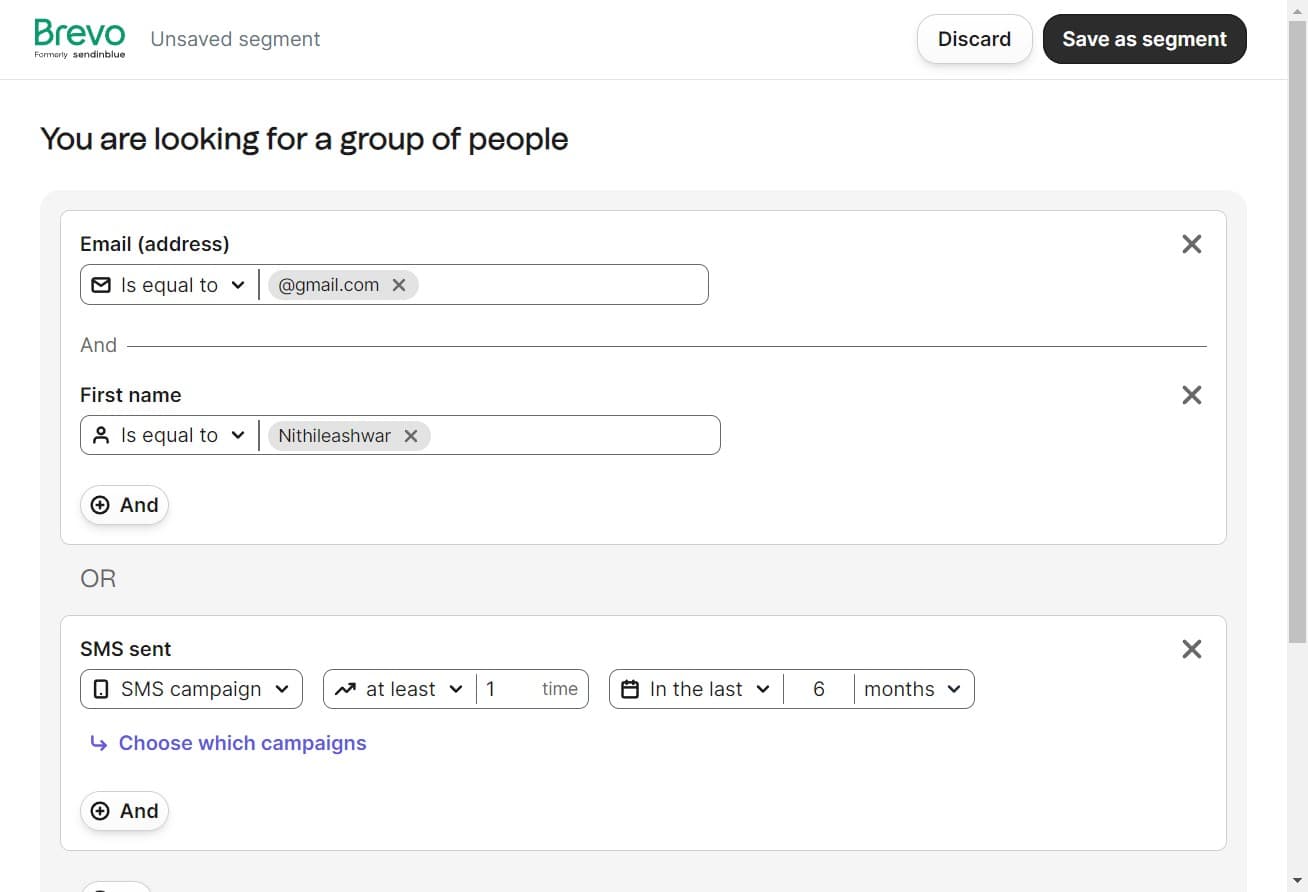Save your segment