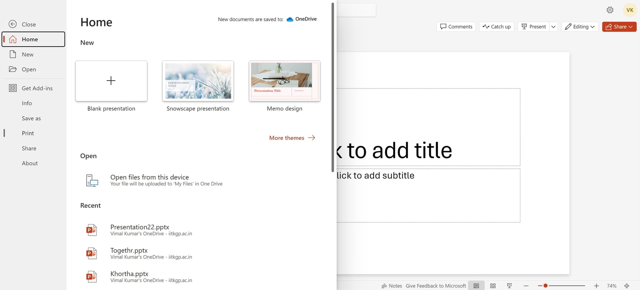 Select Print option