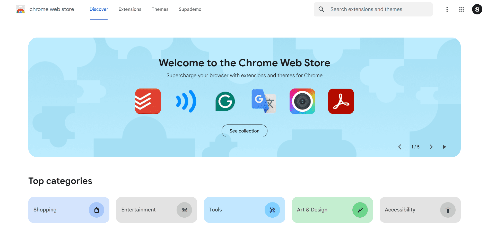 Open Gmail and access extensions