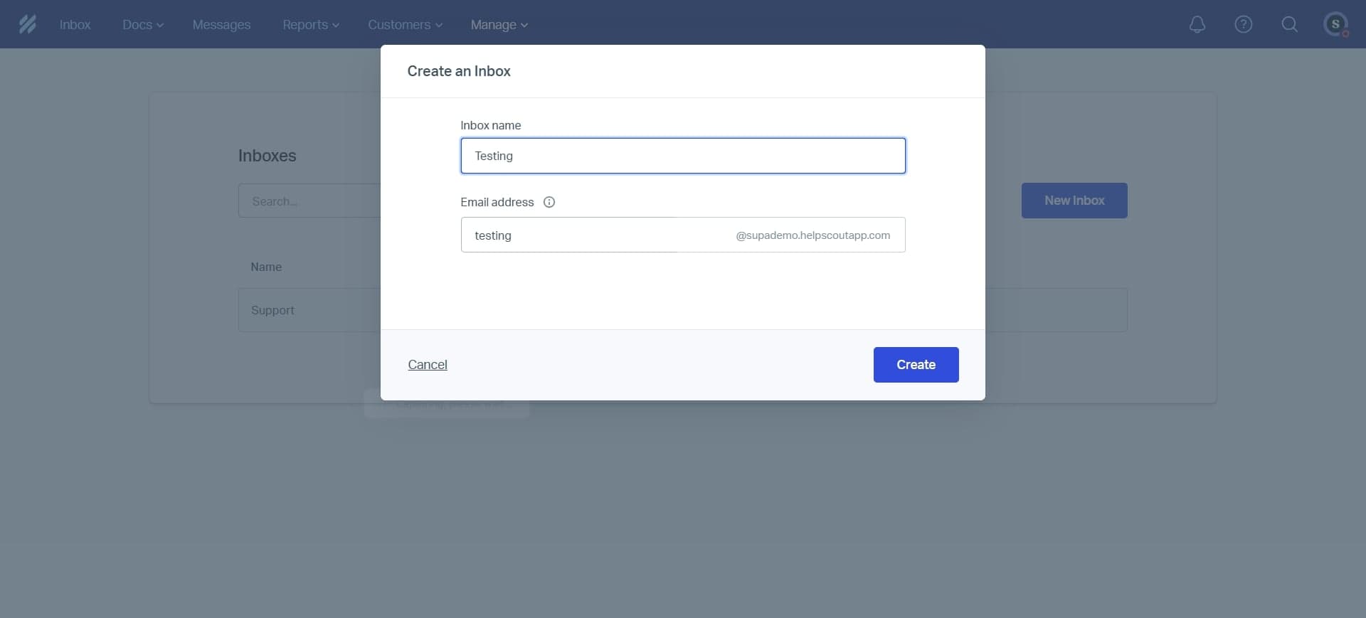 Save and activate the inbox