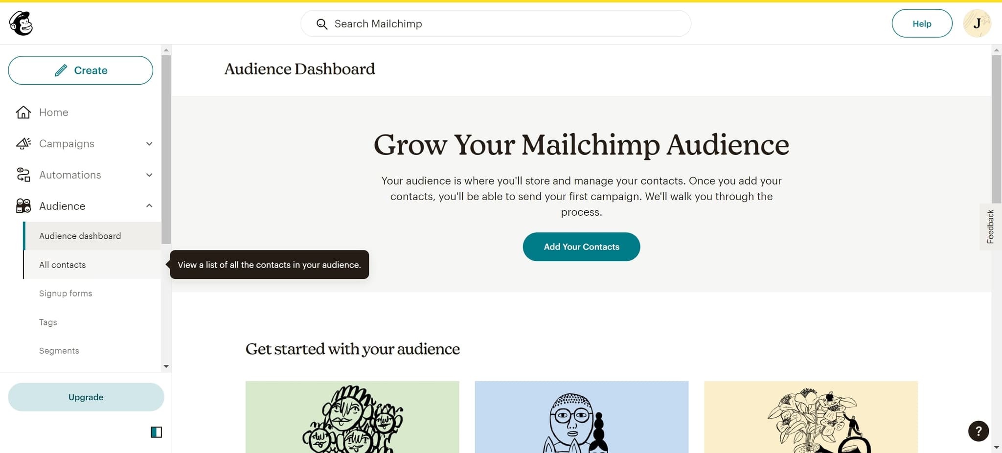 Select your audience list