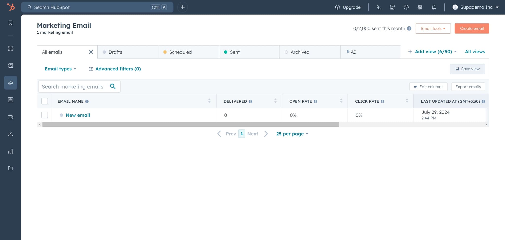 Create a new email