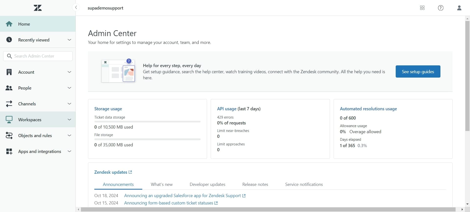 Select Workspaces