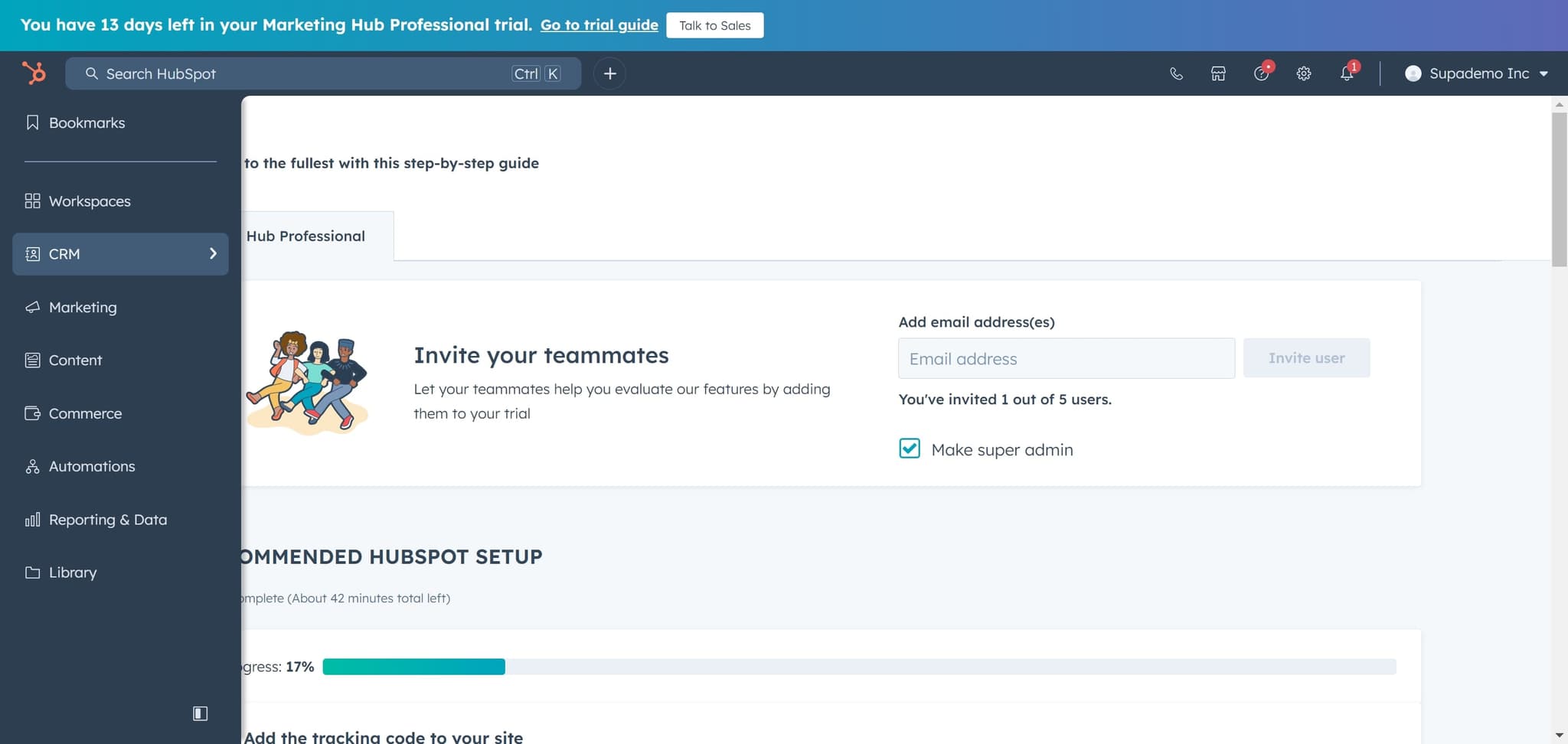 Navigate to CRM