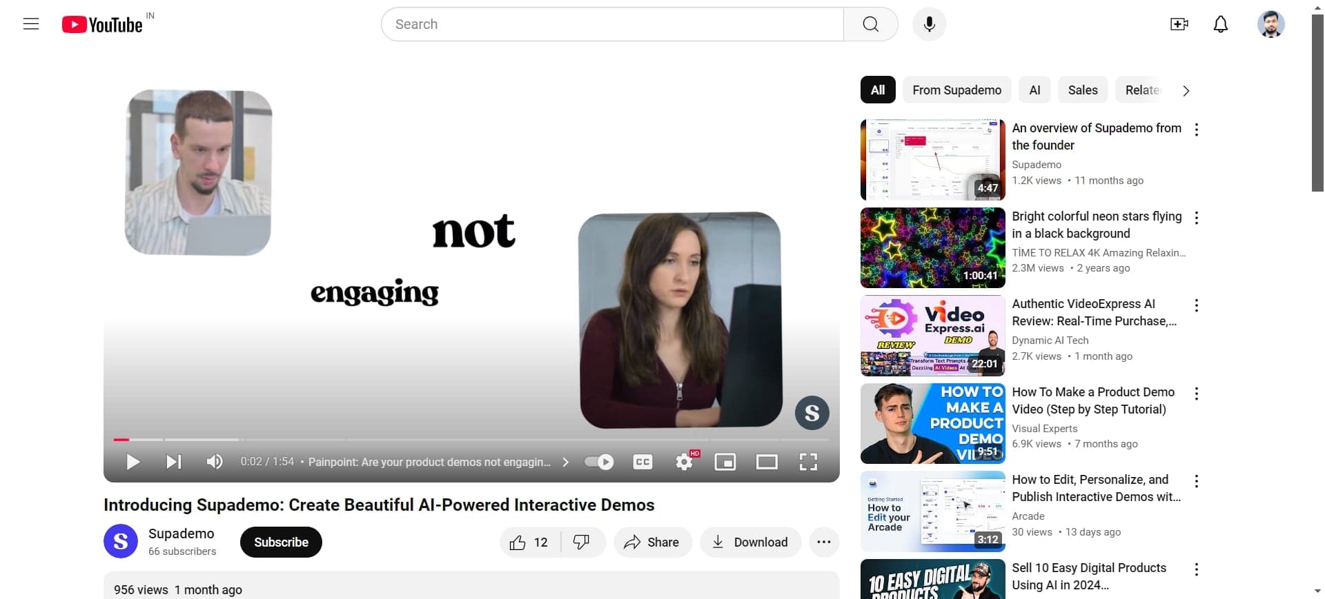 Select the target video
