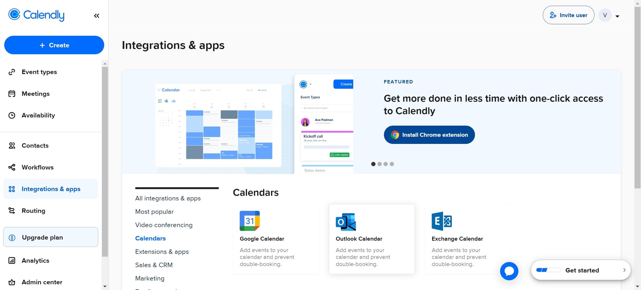 Click to add calendar account