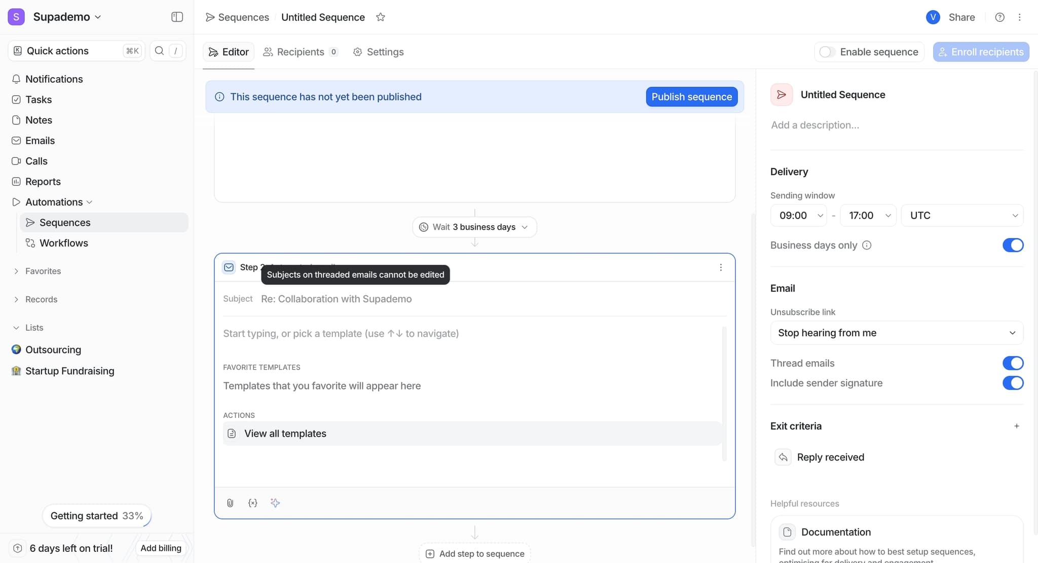 Review your automation settings
