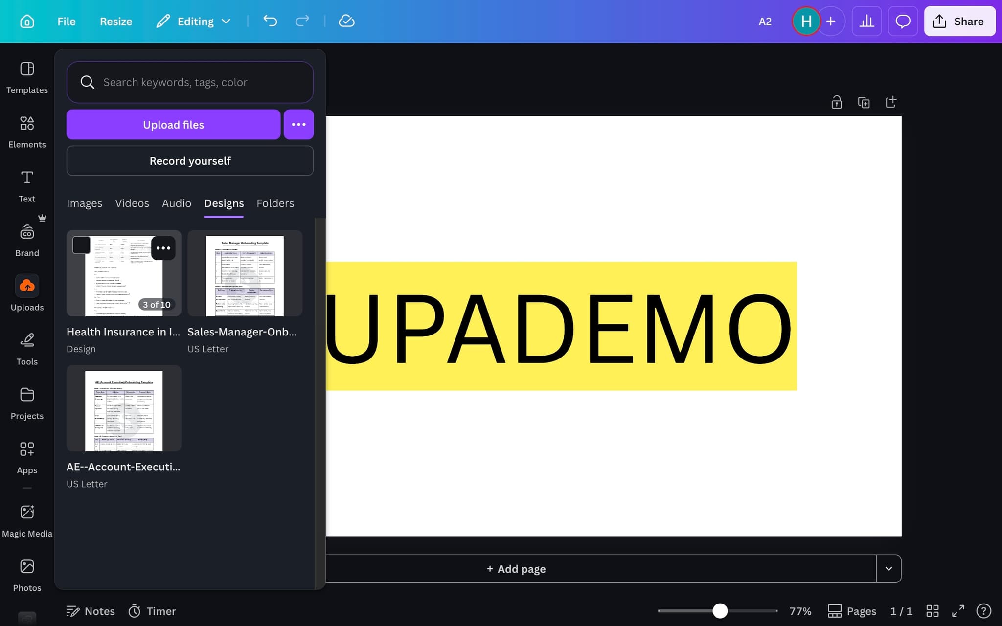 Add new elements
