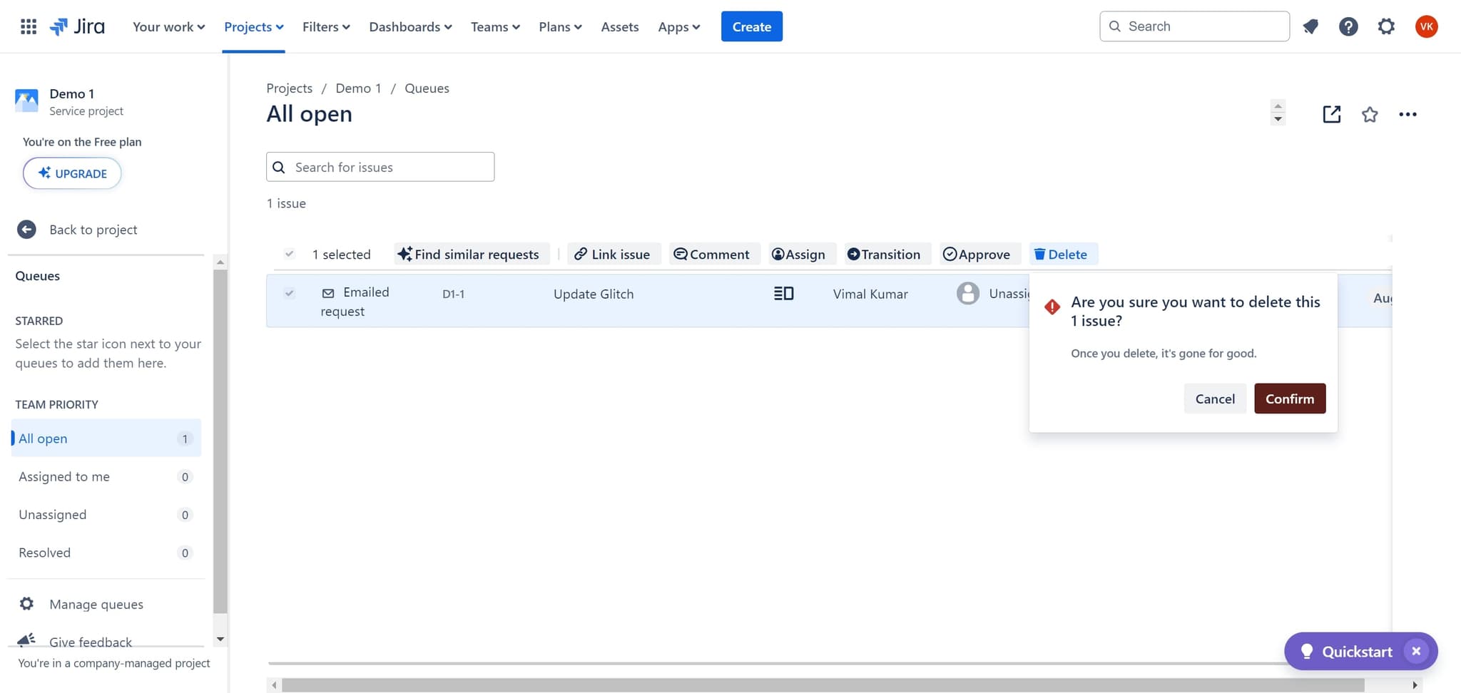 Click Confirm