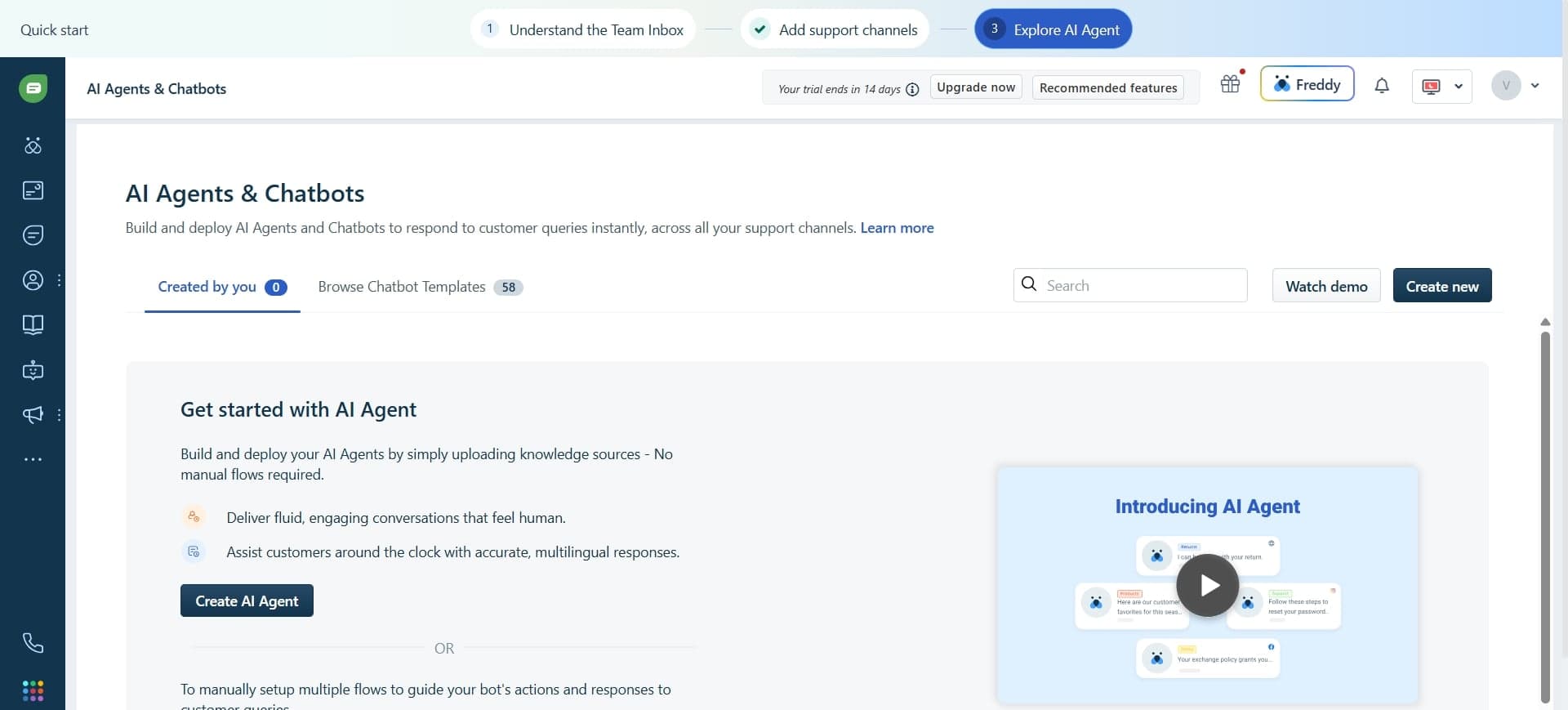 Test the chatbot