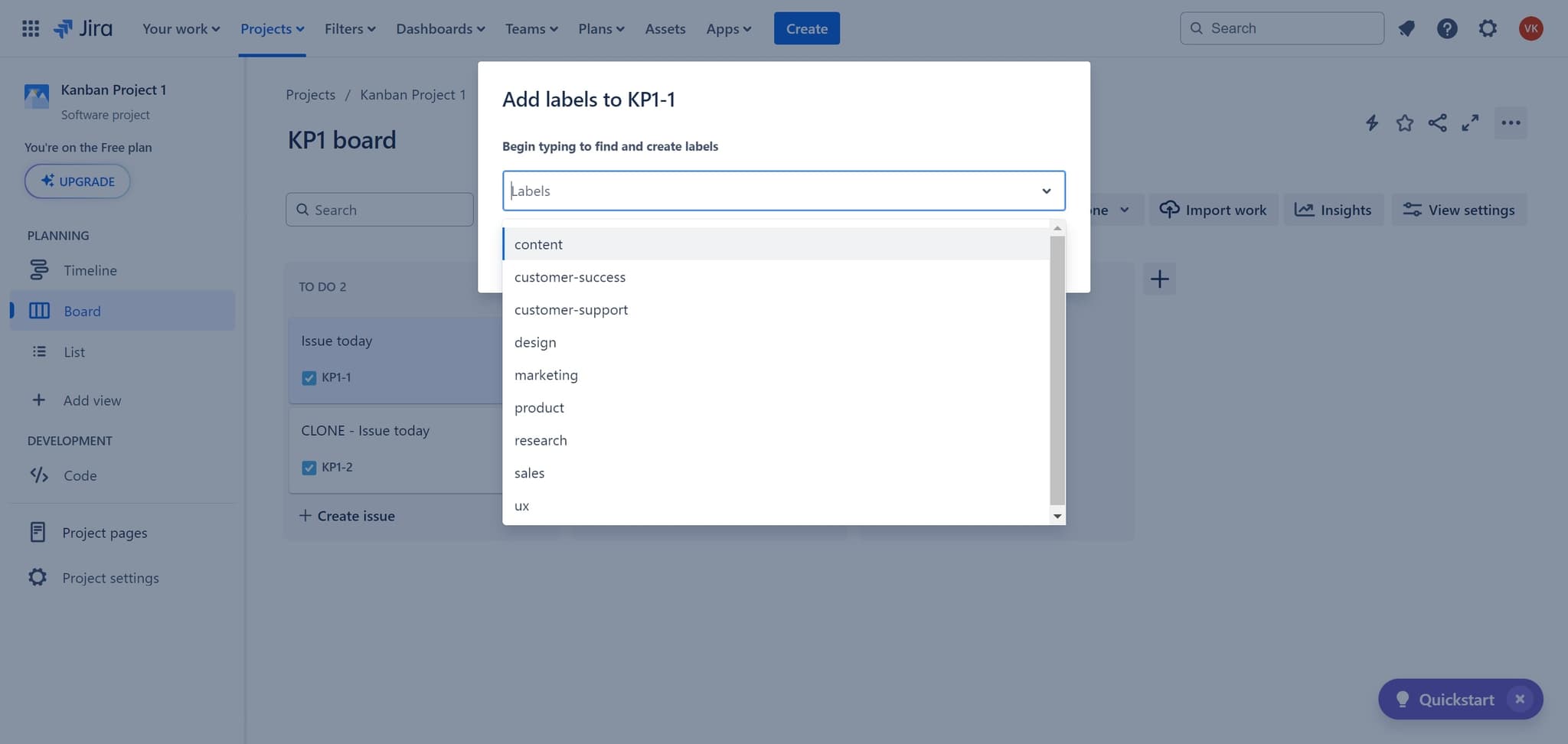Access the label field
